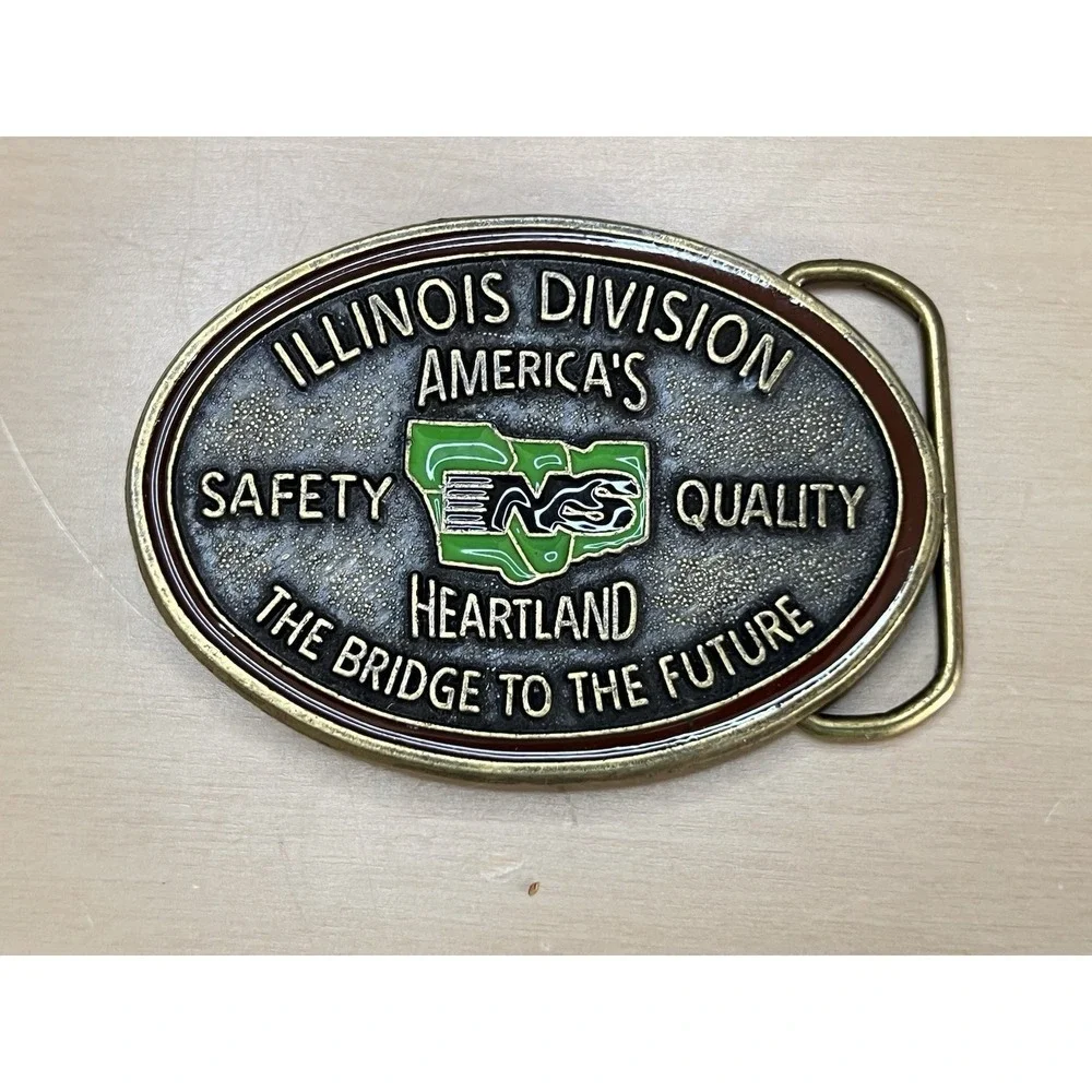 Vintage Norfolk Southern NS‎ Illinois Division Railroad Belt Buckle